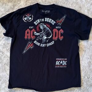 Liquid Blue Men's Black Dirty Deeds AC/DC Tee